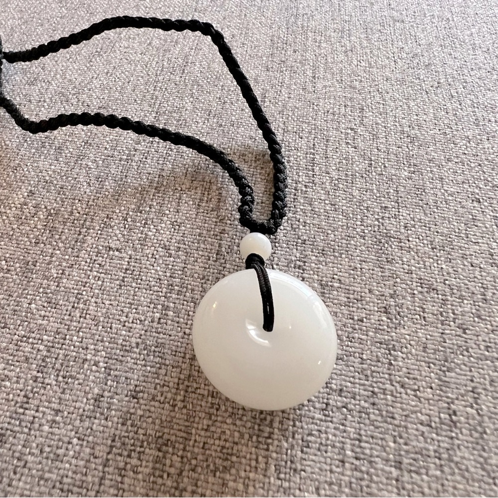 White Jade Necklace - Adjustable